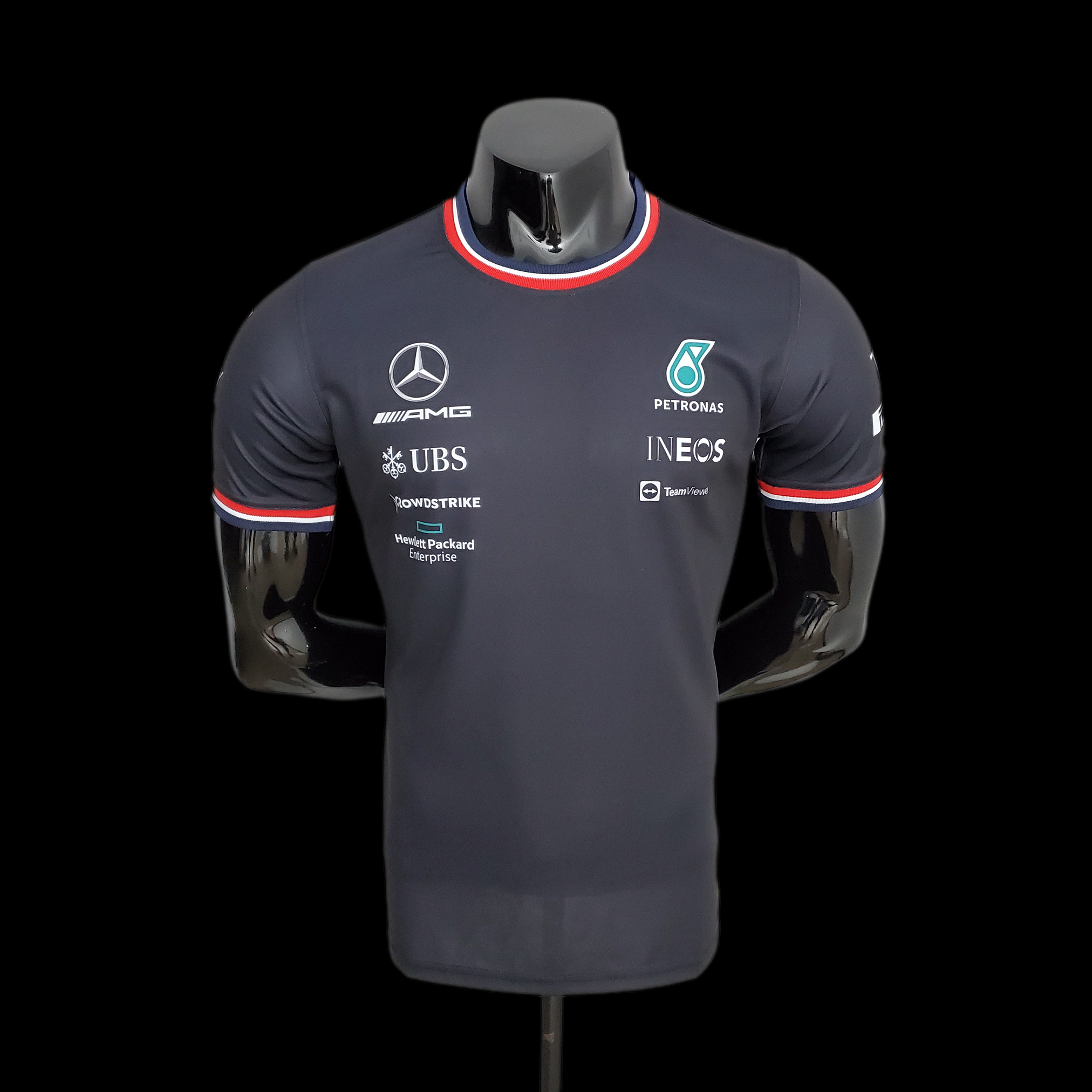 F1 Formula One 2022 Mercedes Black S-5XL8
