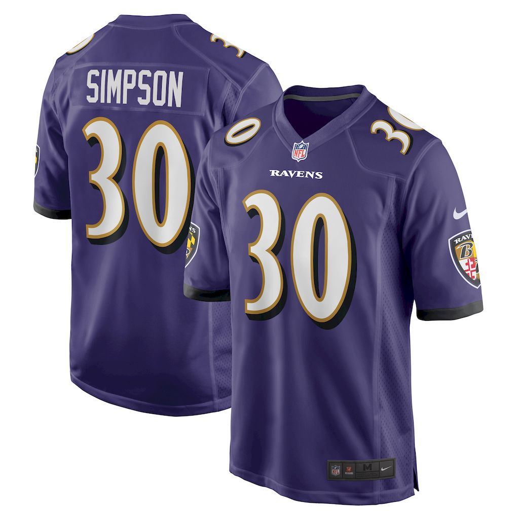 Mens Baltimore Ravens Trenton Simpson Nike  Purple  Game Jersey.jpg