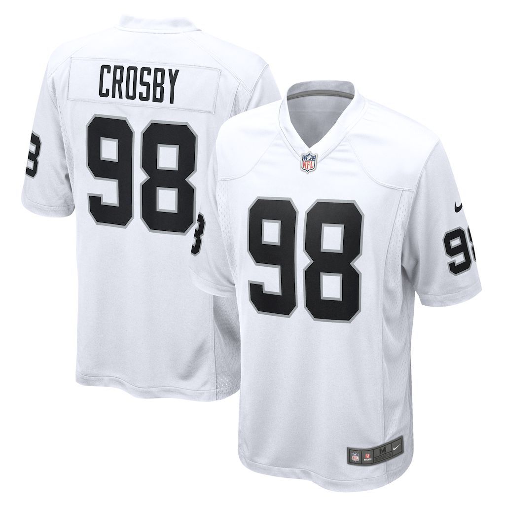 Mens Las Vegas Raiders Maxx Crosby Nike  White  Game Jersey.jpg