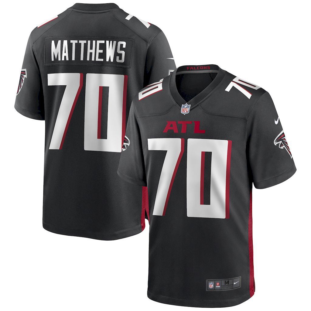 Mens Atlanta Falcons Jake Matthews Nike Black Game Jersey.jpg