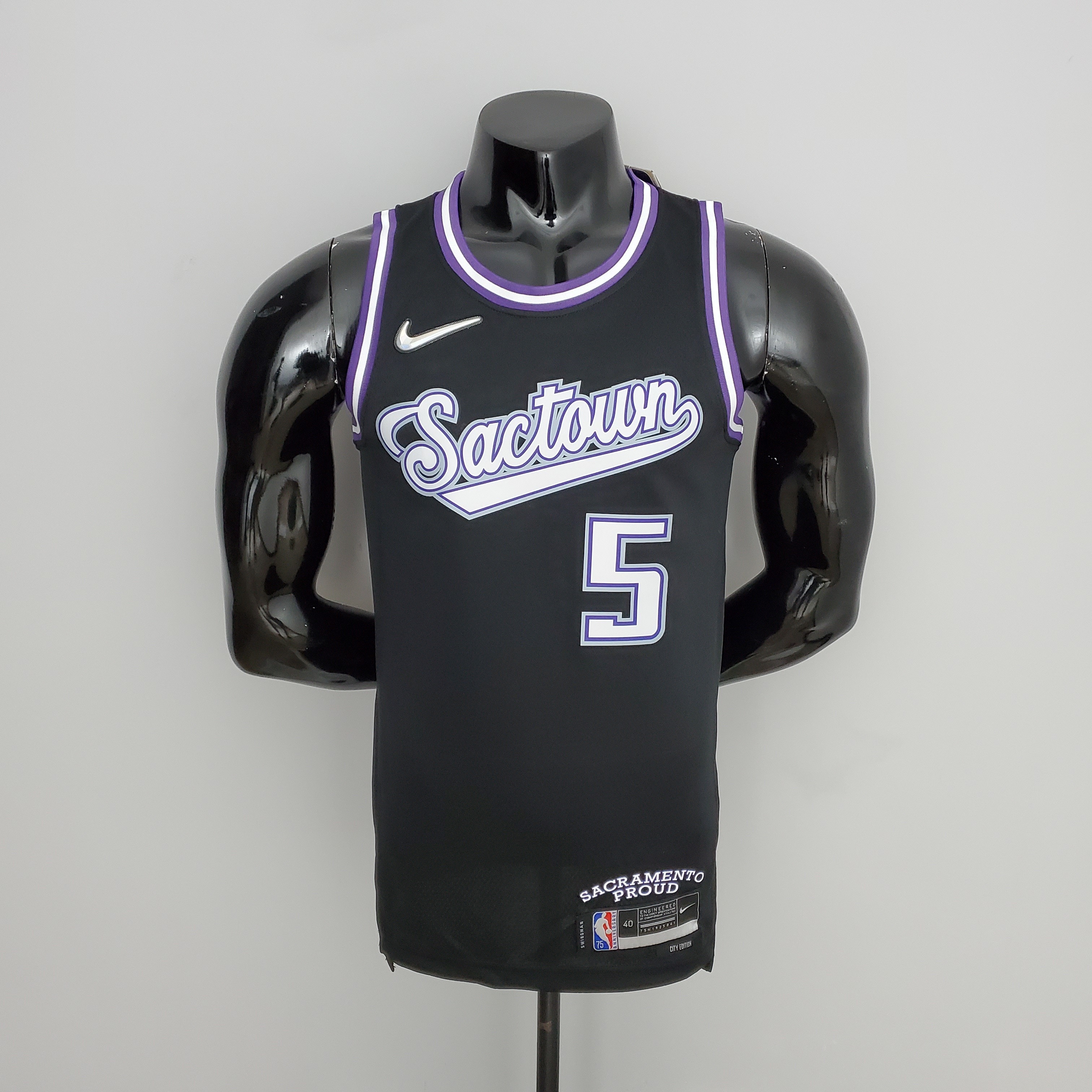 2022 Season Fox#5 Kings City Edition Black NBA Jersey S-XXL