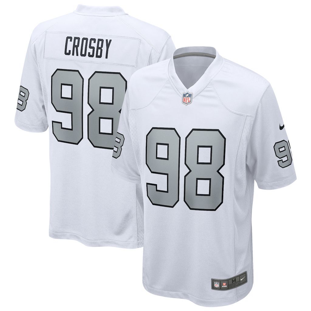 Mens Las Vegas Raiders Maxx Crosby Nike White Alternate Game Jers.jpg