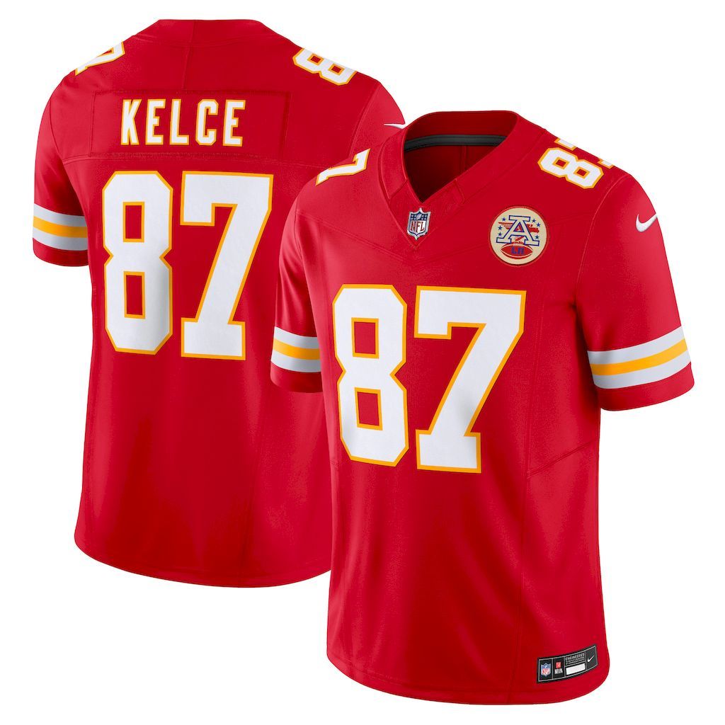 Mens Kansas City Chiefs Travis Kelce Nike Red Vapor F.U.S.E. Limi.jpg