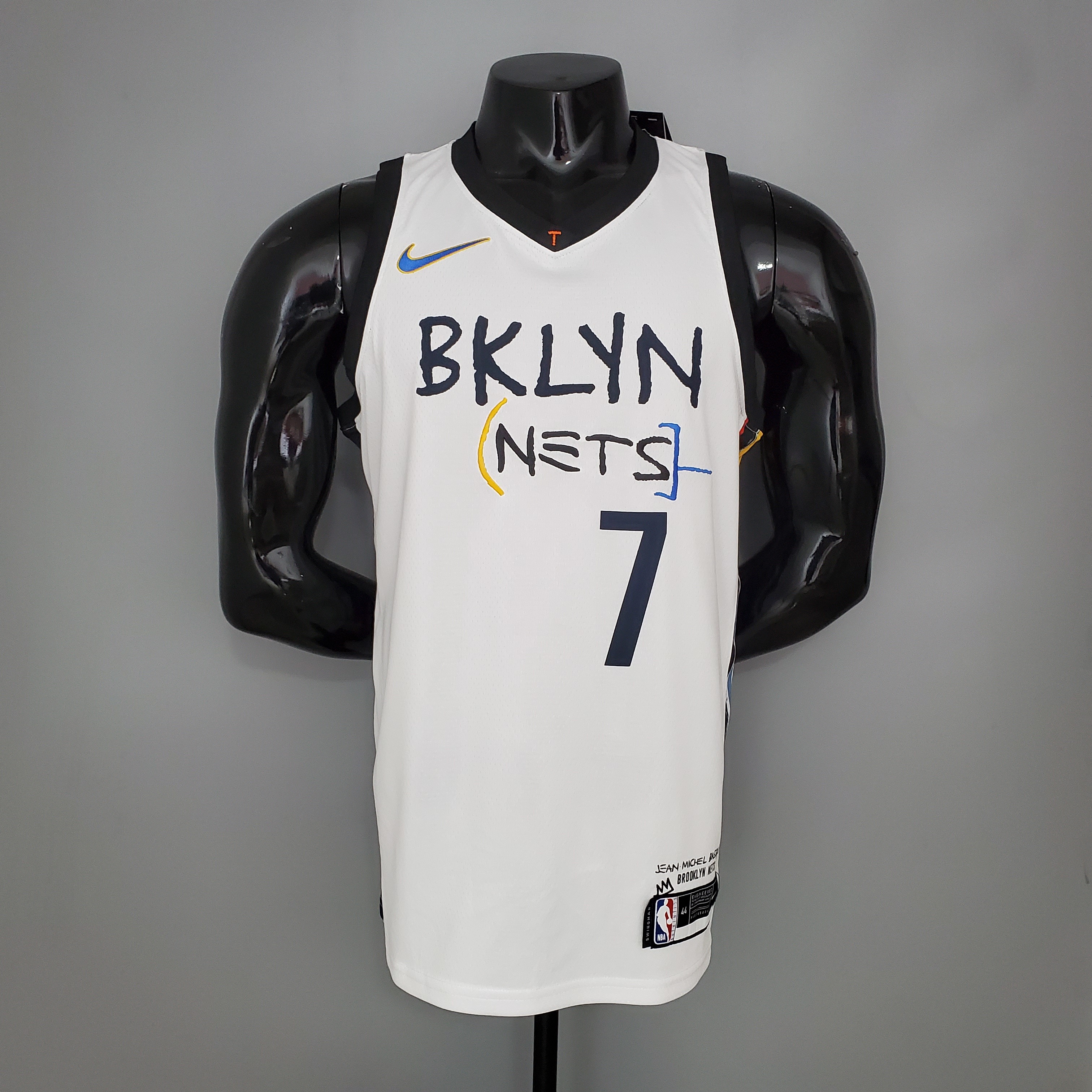 DURANT#7 Brooklyn Nets graffiti white NBA jersey S-XXL