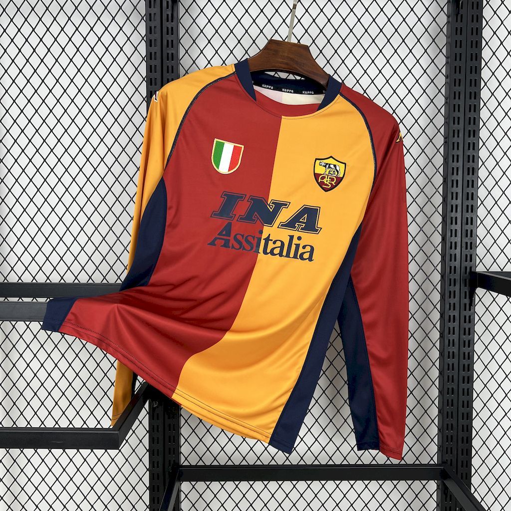 AS Roma 2001/02 Home Long Sleeve Retro Jersey