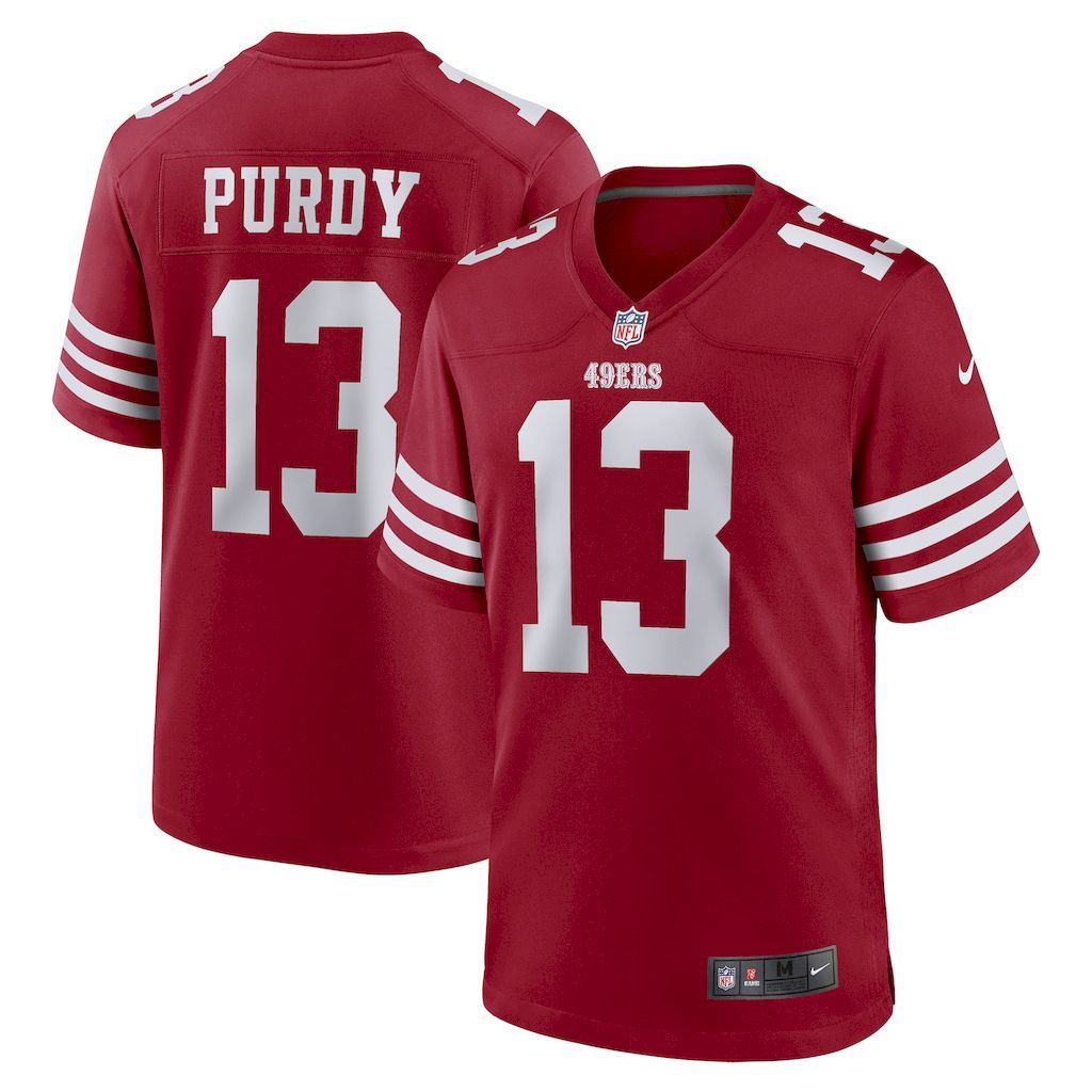 Mens San Francisco 49ers Brock Purdy Nike Scarlet Game Player Jer.jpg
