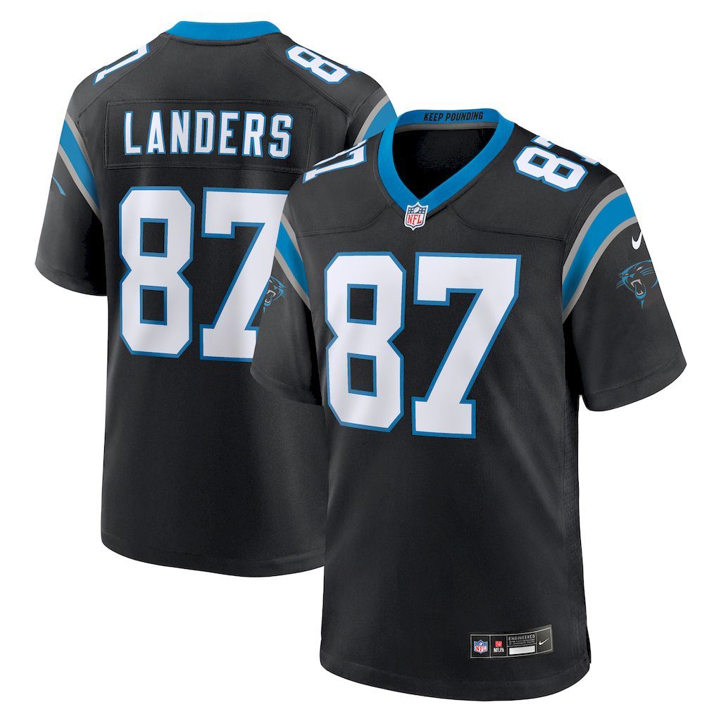 Mens Carolina Panthers Matt Landers Nike Black Game Jersey.jpg