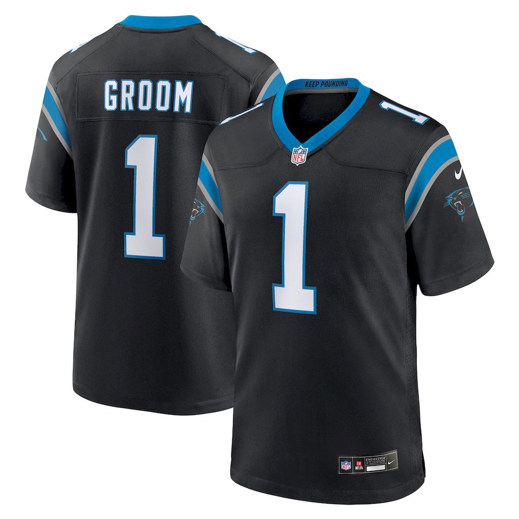 Mens Carolina Panthers Number 1 Groom Nike Black Game Jersey.jpg