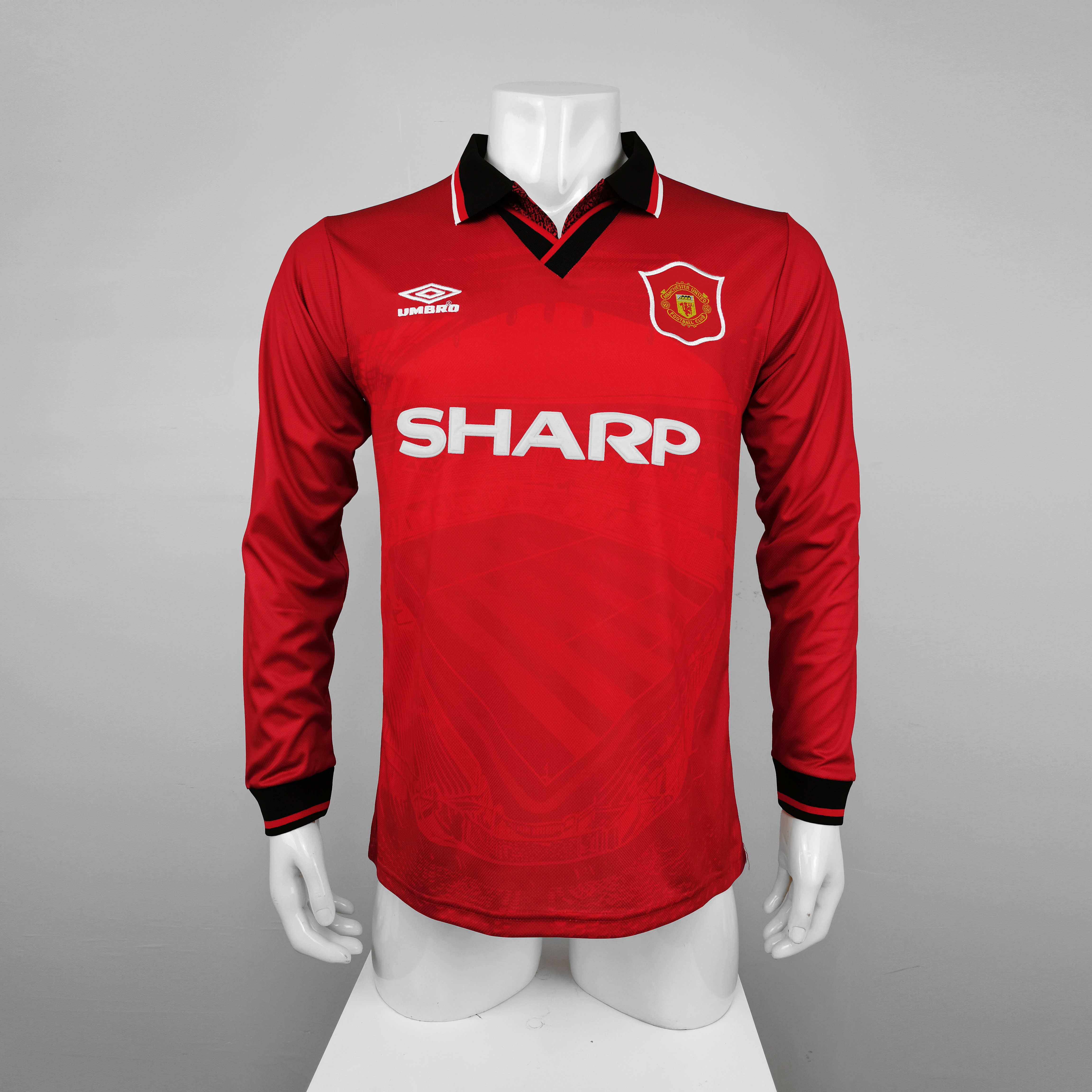 Retro: 94-96 M-u home long sleeve S-2XL