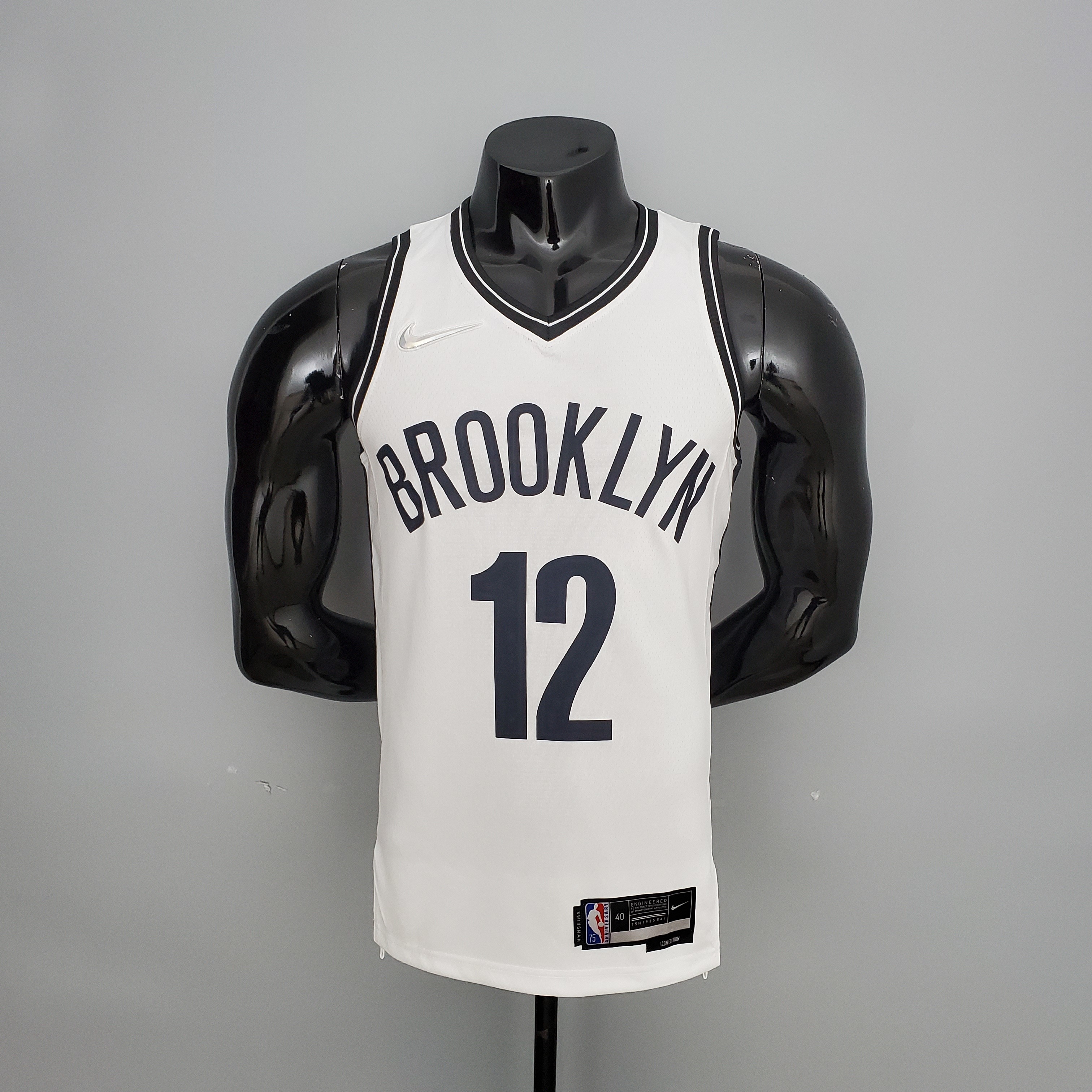 75th Anniversary Harris #12 Nets White NBA Jersey S-XXL