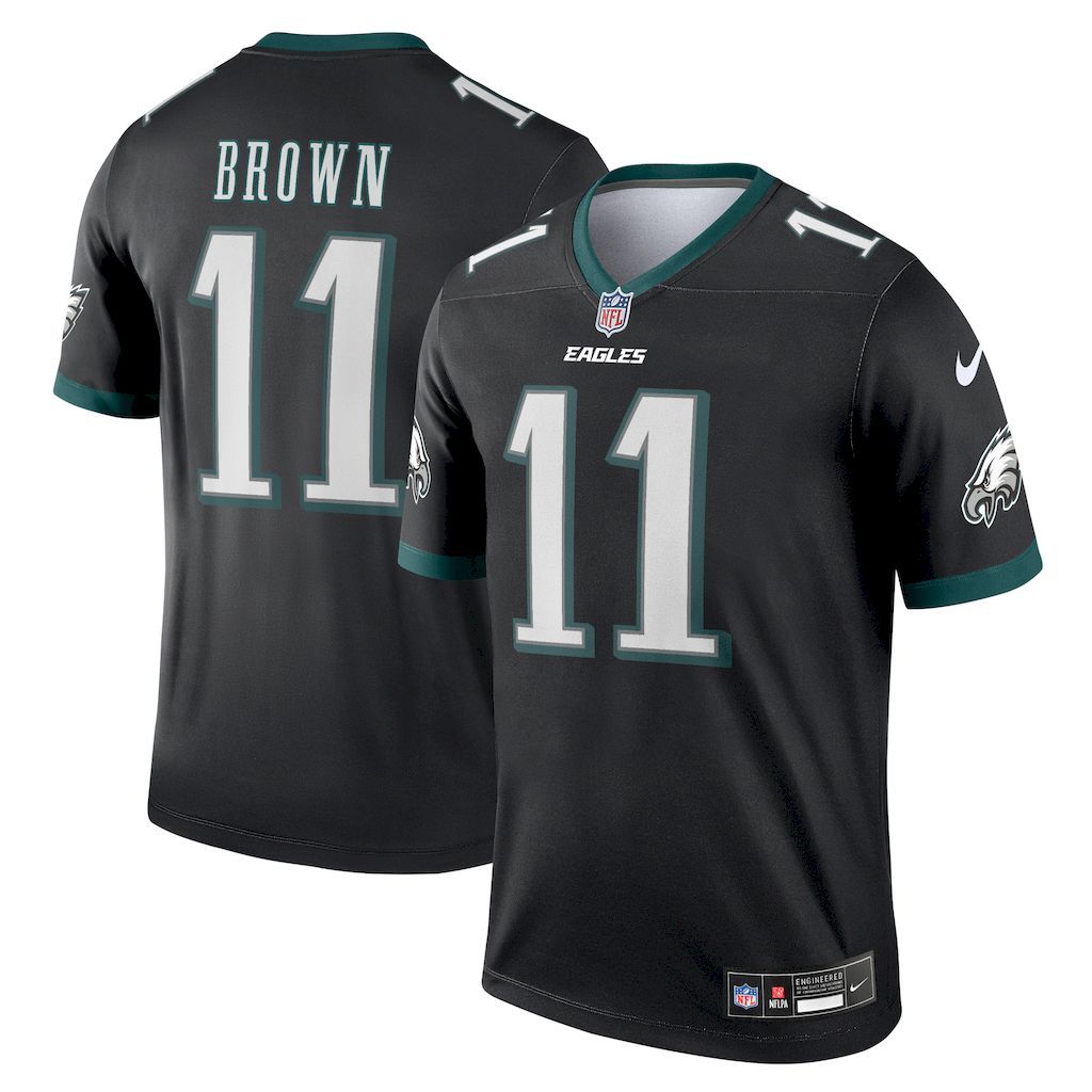 Mens Philadelphia Eagles A.J. Brown Nike Black Legend Jersey.jpg