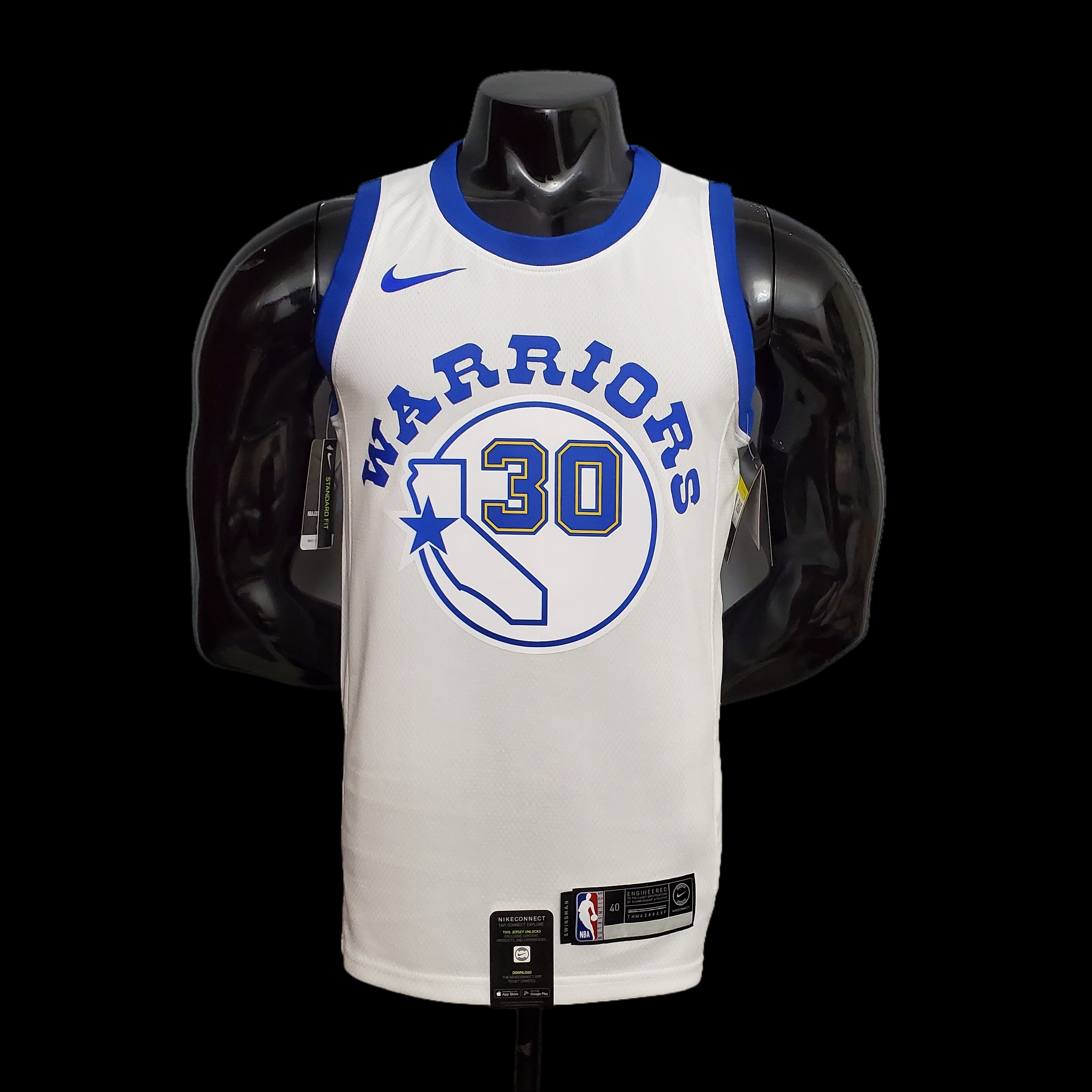 Retro version CURRY#30 Golden State Warriors white NBA jersey S-XXL