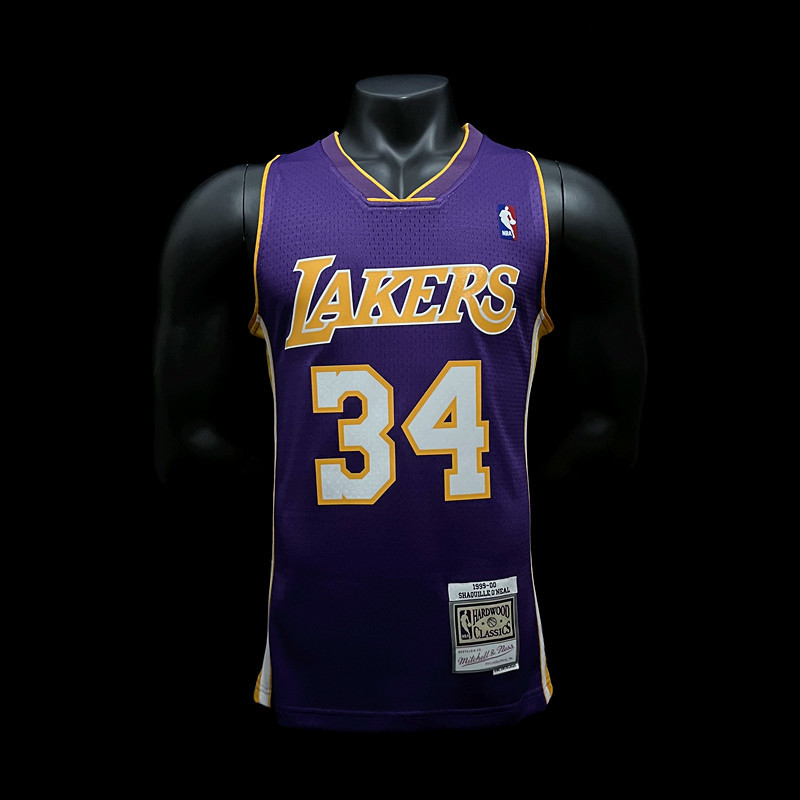 O'NEAL#34 Los Angeles Lakers Purple retro