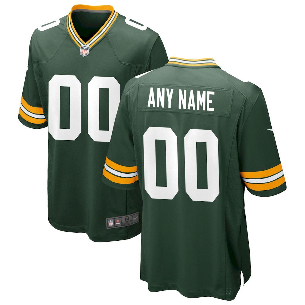 Mens Green Bay Packers Nike Green Custom Game Jersey.jpg