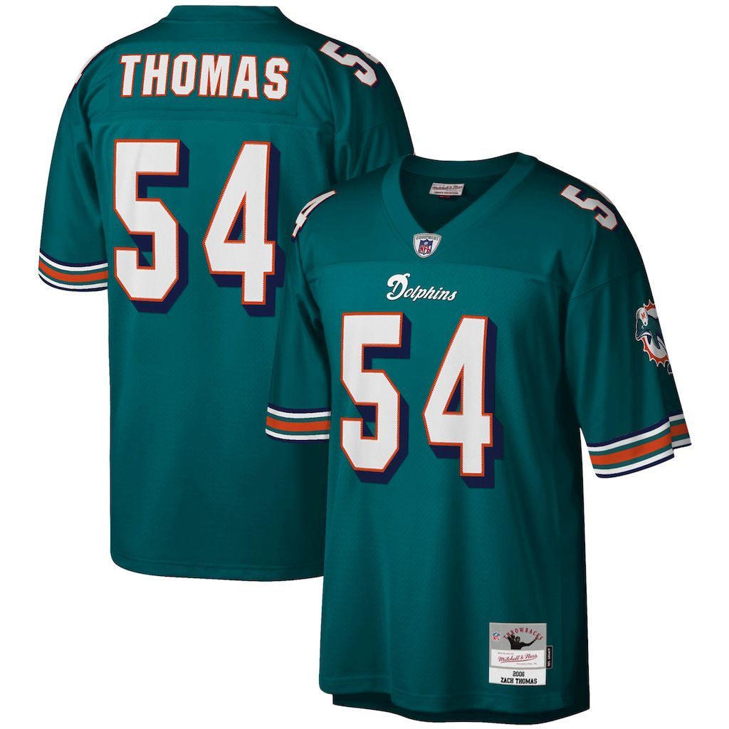 Mens Miami Dolphins Zach Thomas Mitchell  Ness Aqua Legacy Replic.jpg