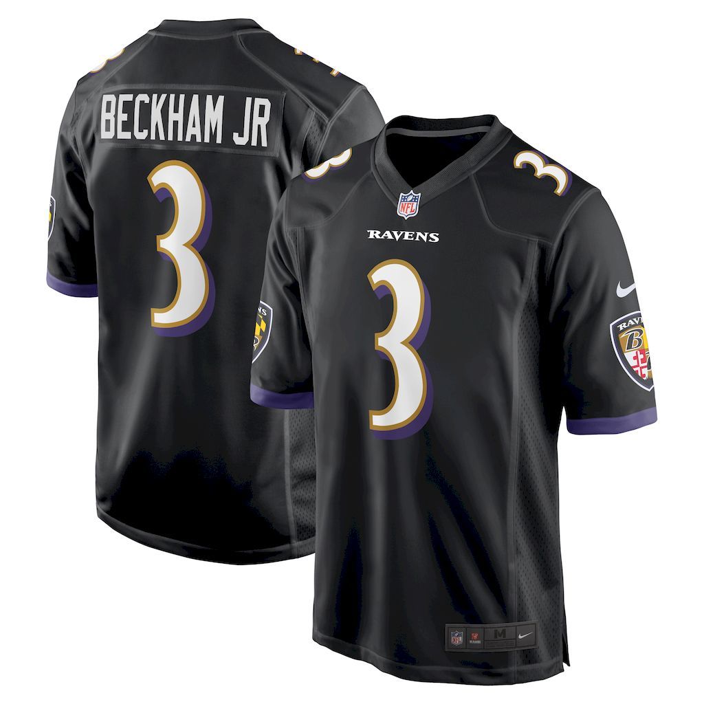 Mens Baltimore Ravens Odell Beckham Jr. Nike Black Alternate Game.jpg