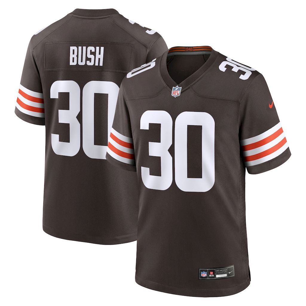 Mens Cleveland Browns Devin Bush Nike  Brown  Game Jersey.jpg