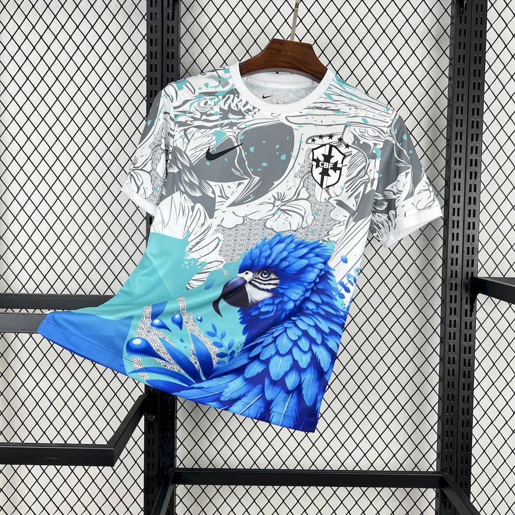 Brazil 2025/26 White Parrot Edition Jersey Player