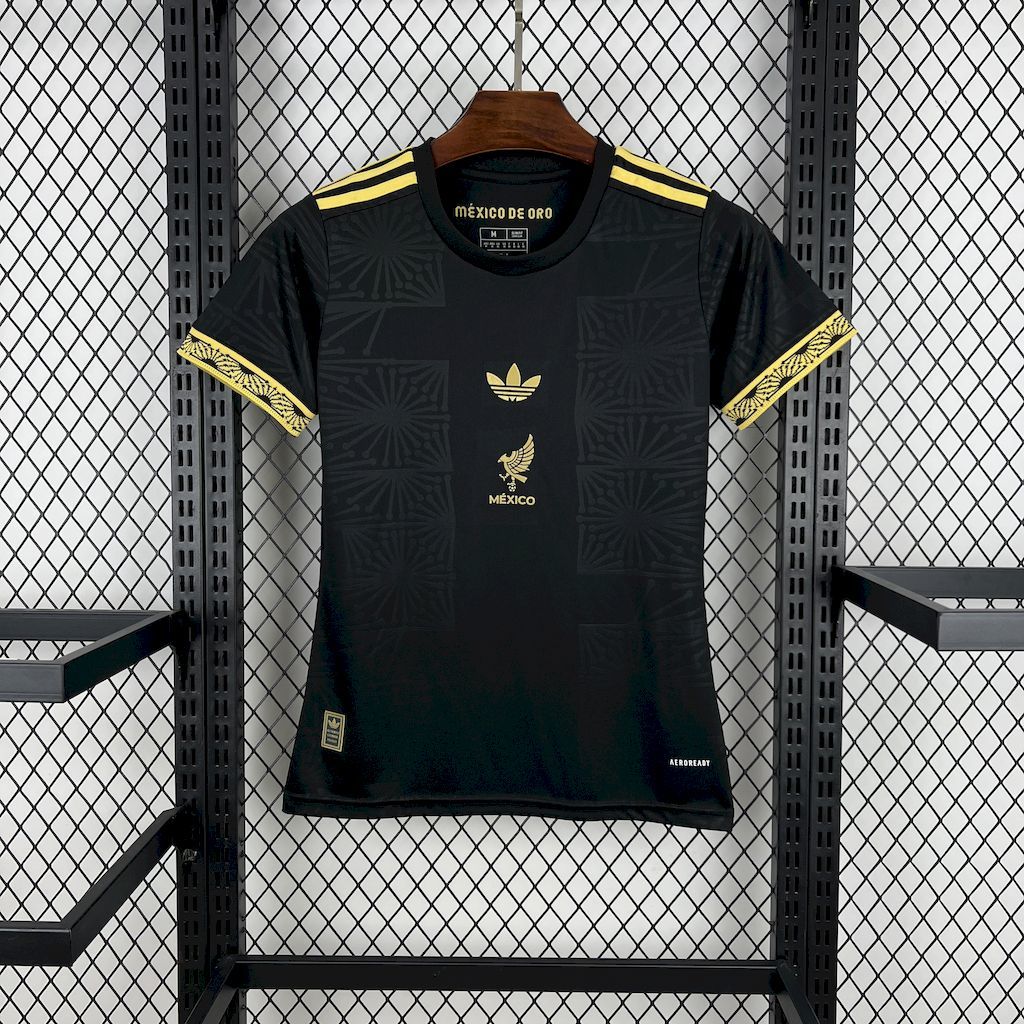 Mexico 2025/26 Gold- Black Womens Jersey