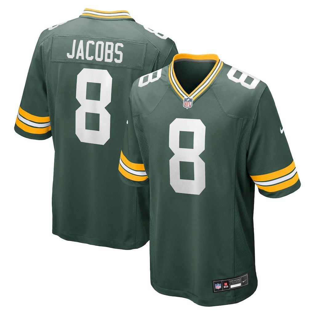 Mens Green Bay Packers Josh Jacobs Nike  Green Team Game Jersey.jpg