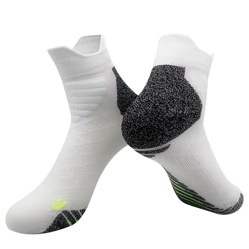 215 patchwork green bottom basketball socks