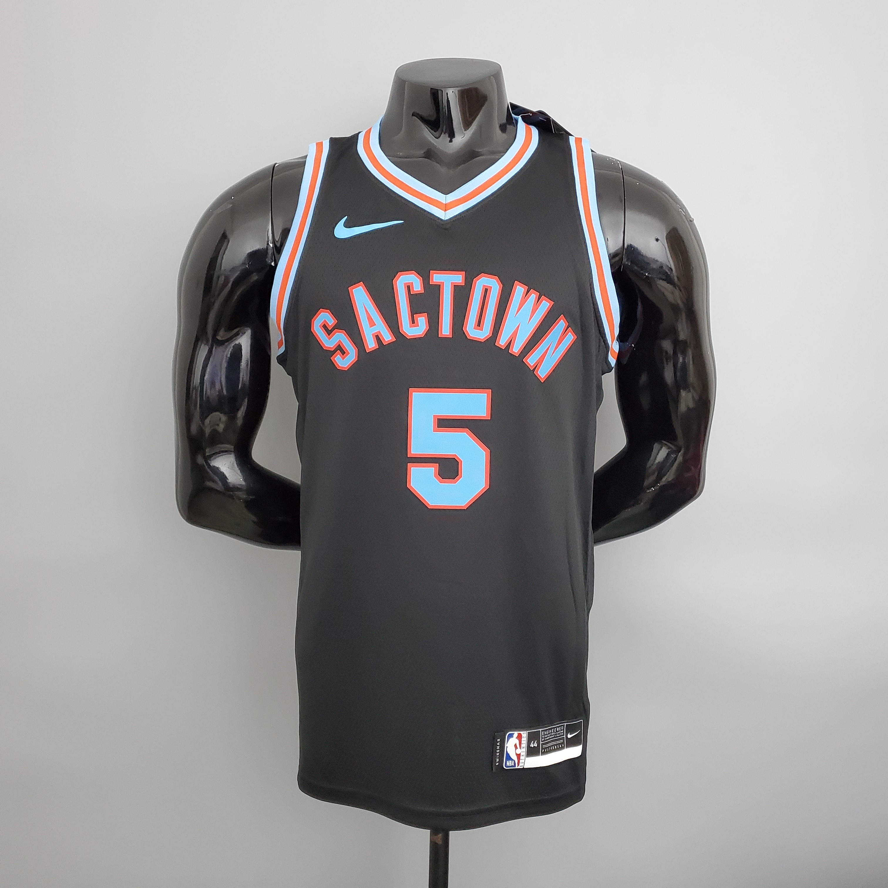 2021 Kings Fox#5 City Edition Black NBA Jersey S-XXL