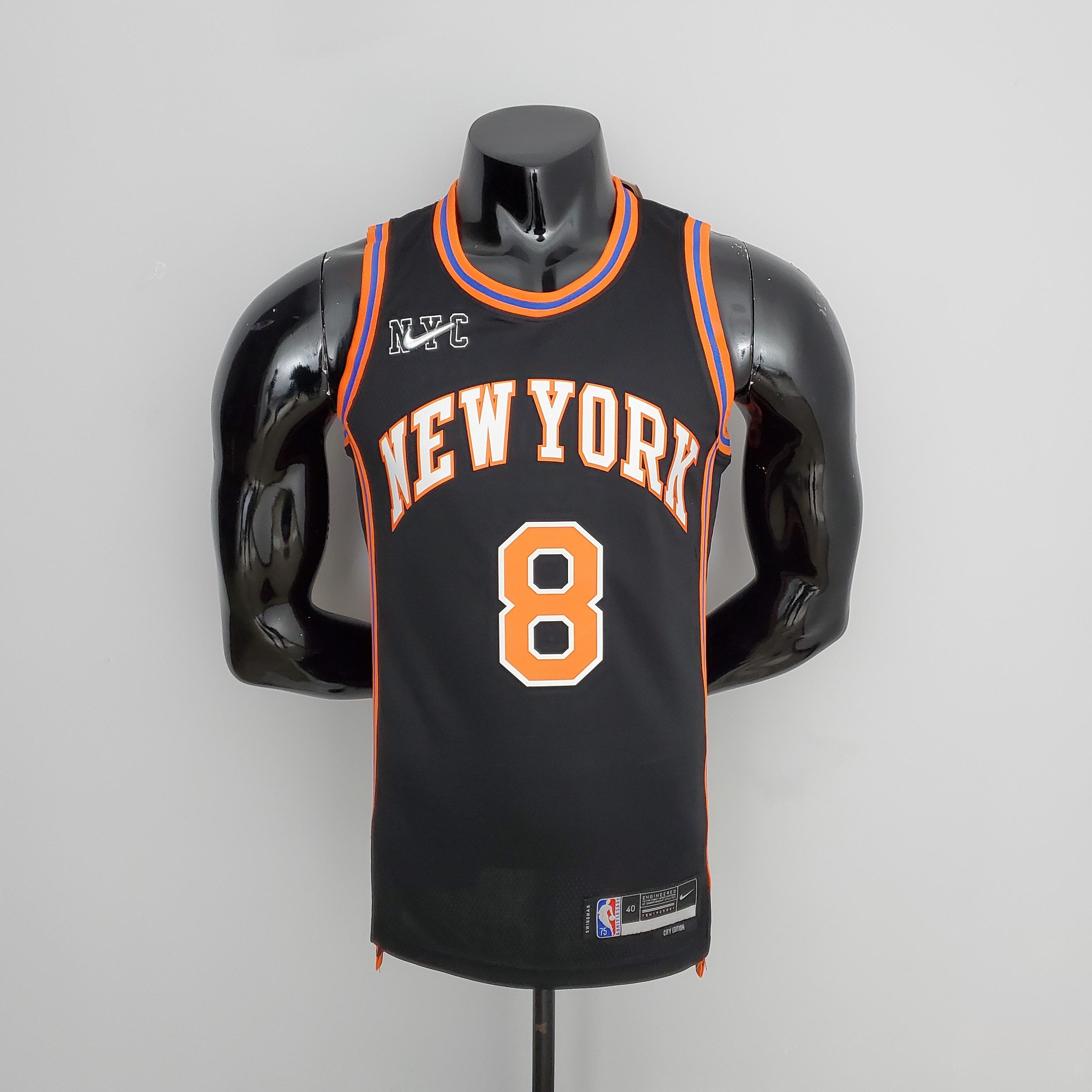 2022 Season Walker #8 Knicks Urban Edition Black NBA Jersey S-XXL