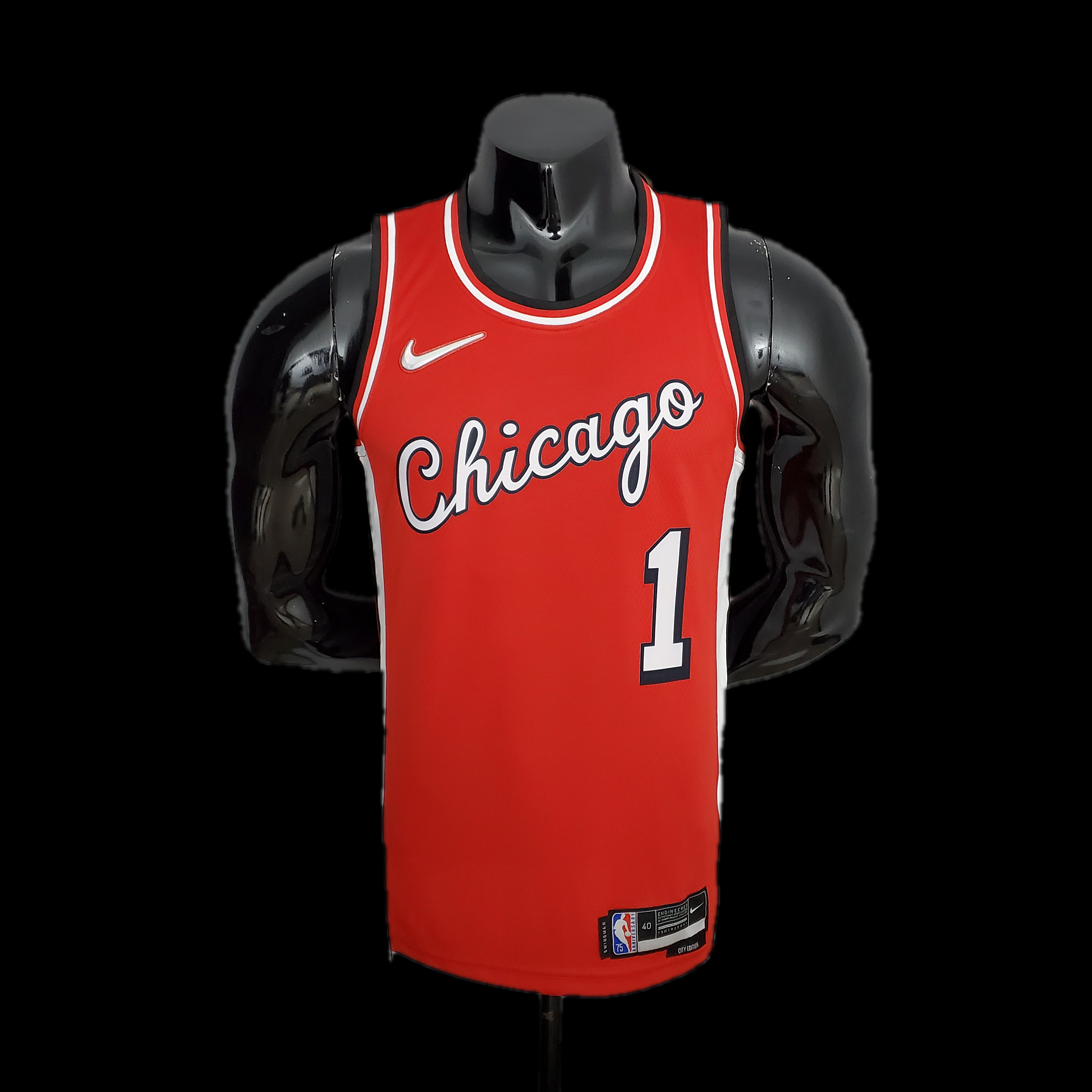 75th Anniversary 2022 Season Chicago Bulls ROSE#1 City Edition Red NBA Jersey S-XXL