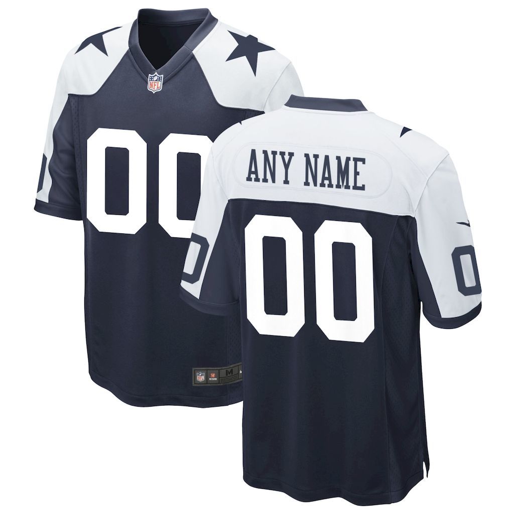 Mens Dallas Cowboys Nike Navy Alternate Custom Game Jersey.jpg