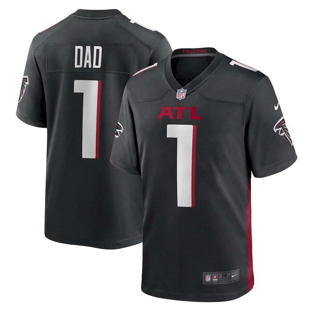 Mens Atlanta Falcons Number 1 Dad Nike Black Game Jersey.jpg