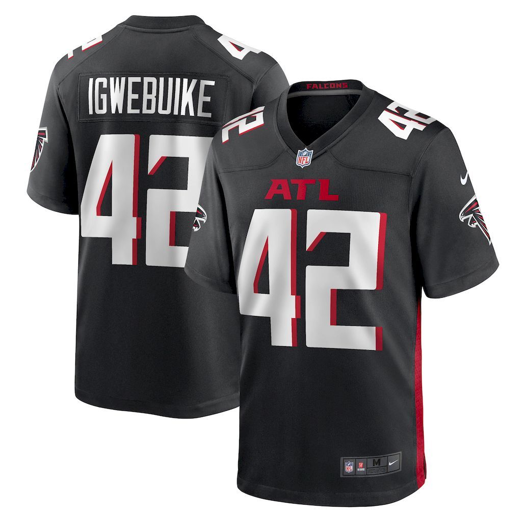 Mens Atlanta Falcons Godwin Igwebuike Nike  Black  Game Jersey.jpg