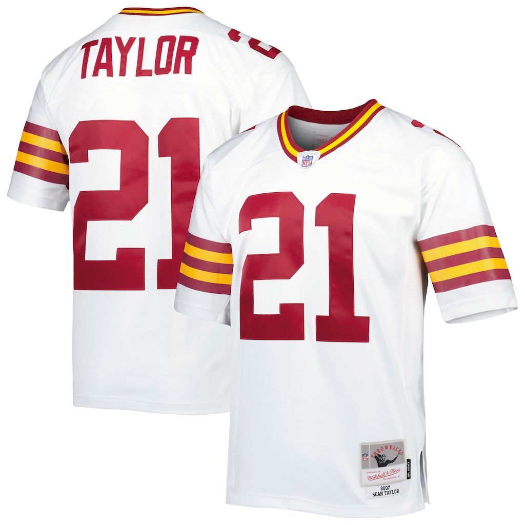 Mens Washington Football Team Sean Taylor Mitchell  Ness White Le.jpg