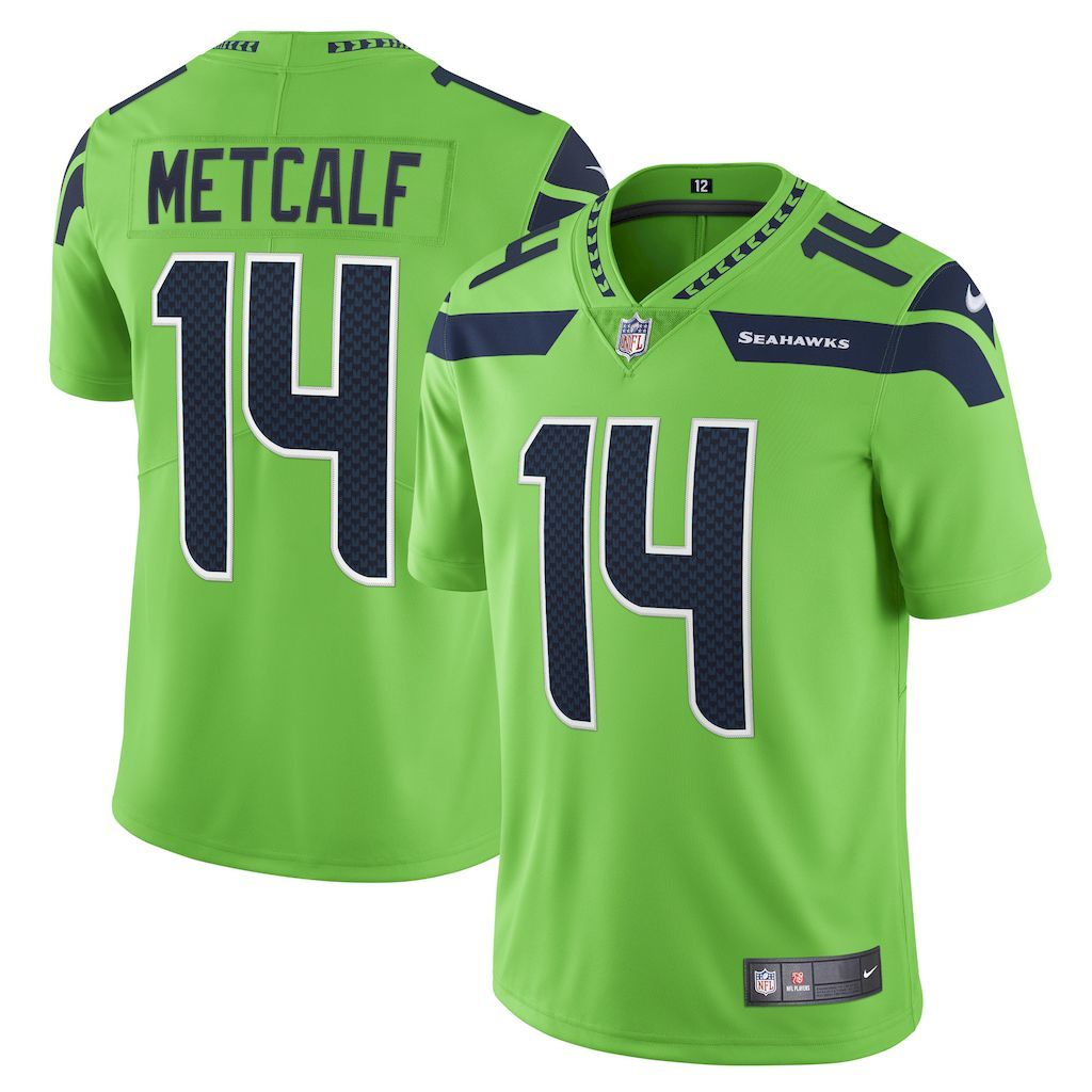 Mens Seattle Seahawks DK Metcalf Nike Neon Green Vapor Limited Pl.jpg