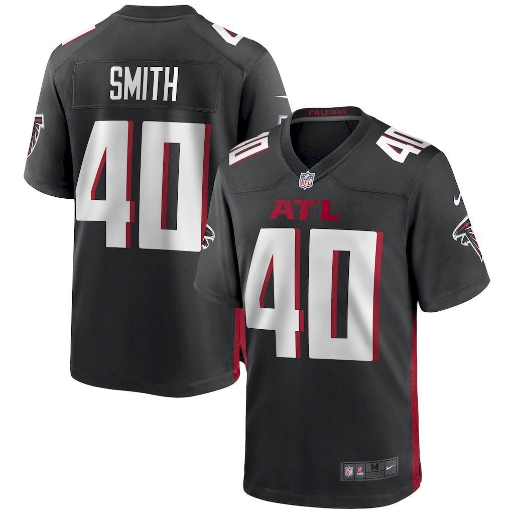 Mens Atlanta Falcons Keith Smith Nike Black Game Jersey.jpg