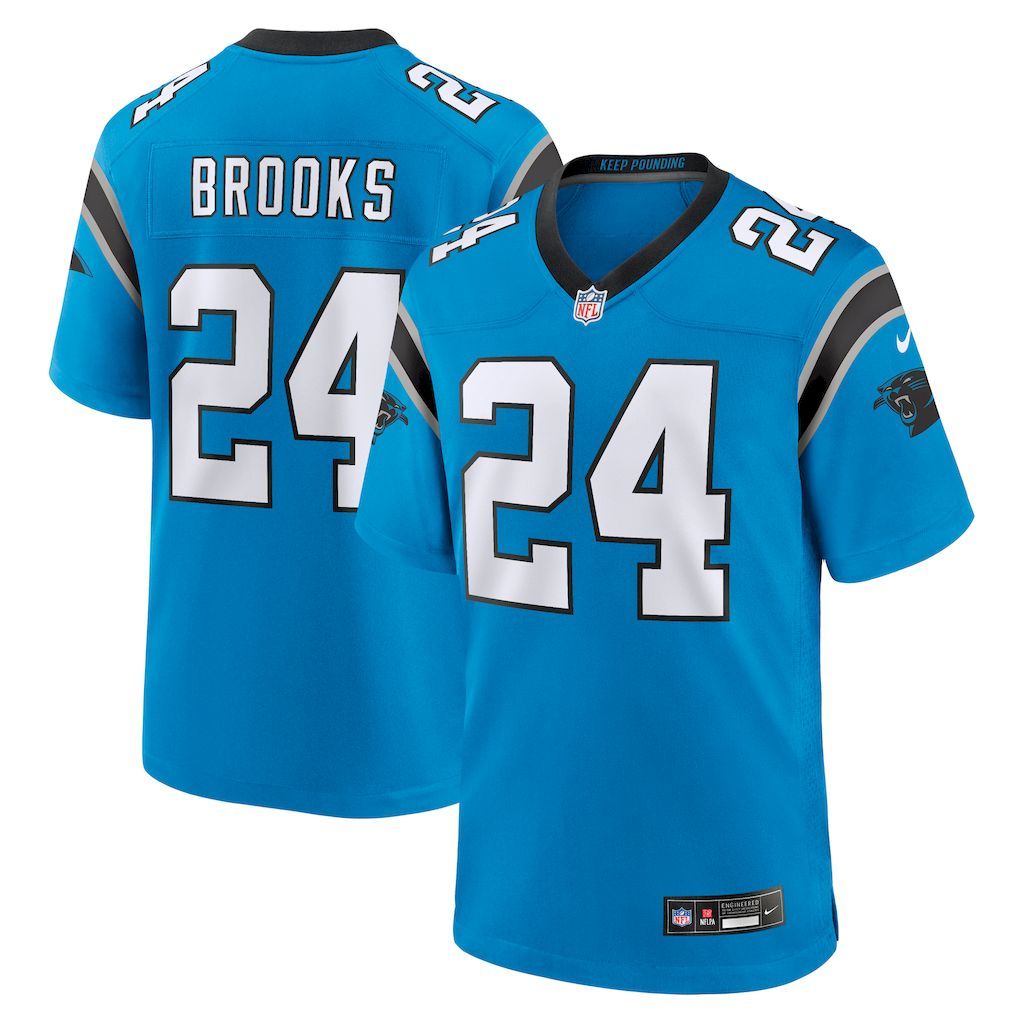 Mens Carolina Panthers Jonathon Brooks Nike Blue 2024 NFL Draft A.jpg
