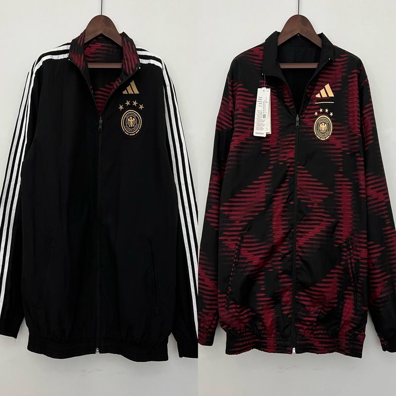 2022 Germany Trench Coat Reversible Black and Red S-XXL