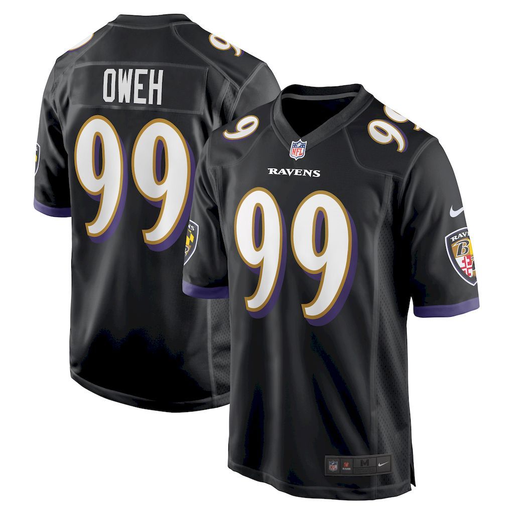 Mens Baltimore Ravens Odafe Oweh Nike Black Game Jersey.jpg