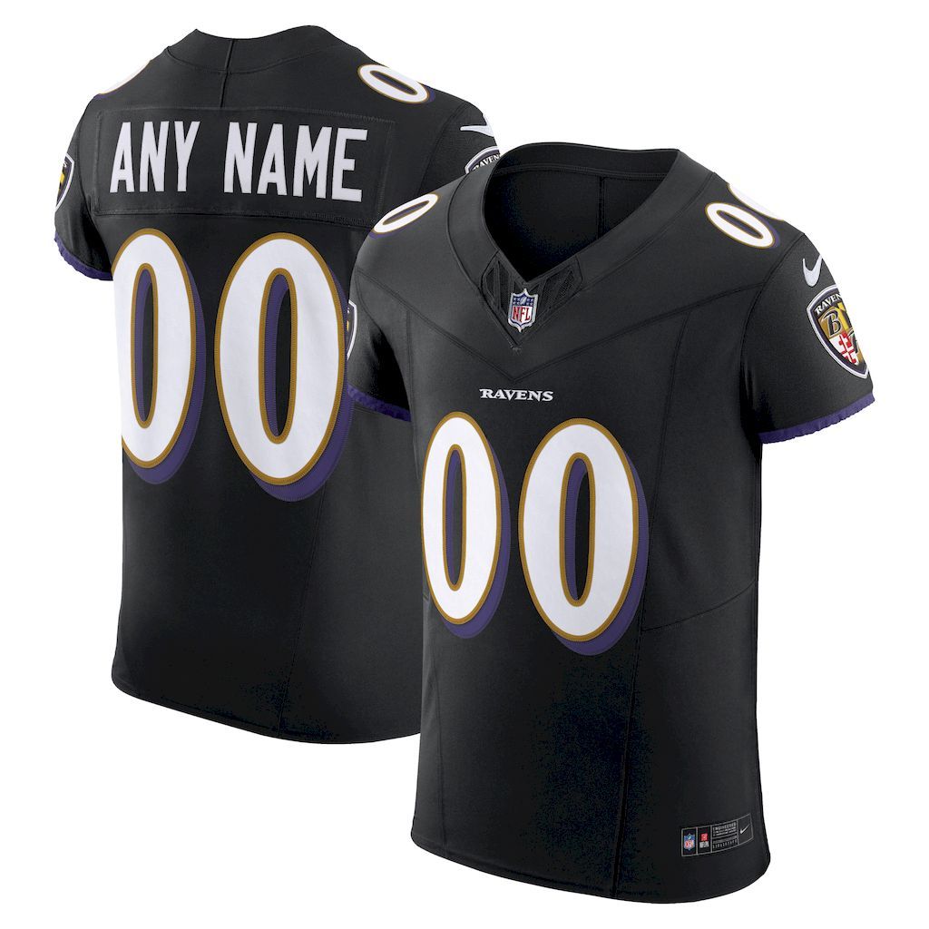 Mens Baltimore Ravens Nike Black  Vapor F.U.S.E. Elite Custom Jer.jpg