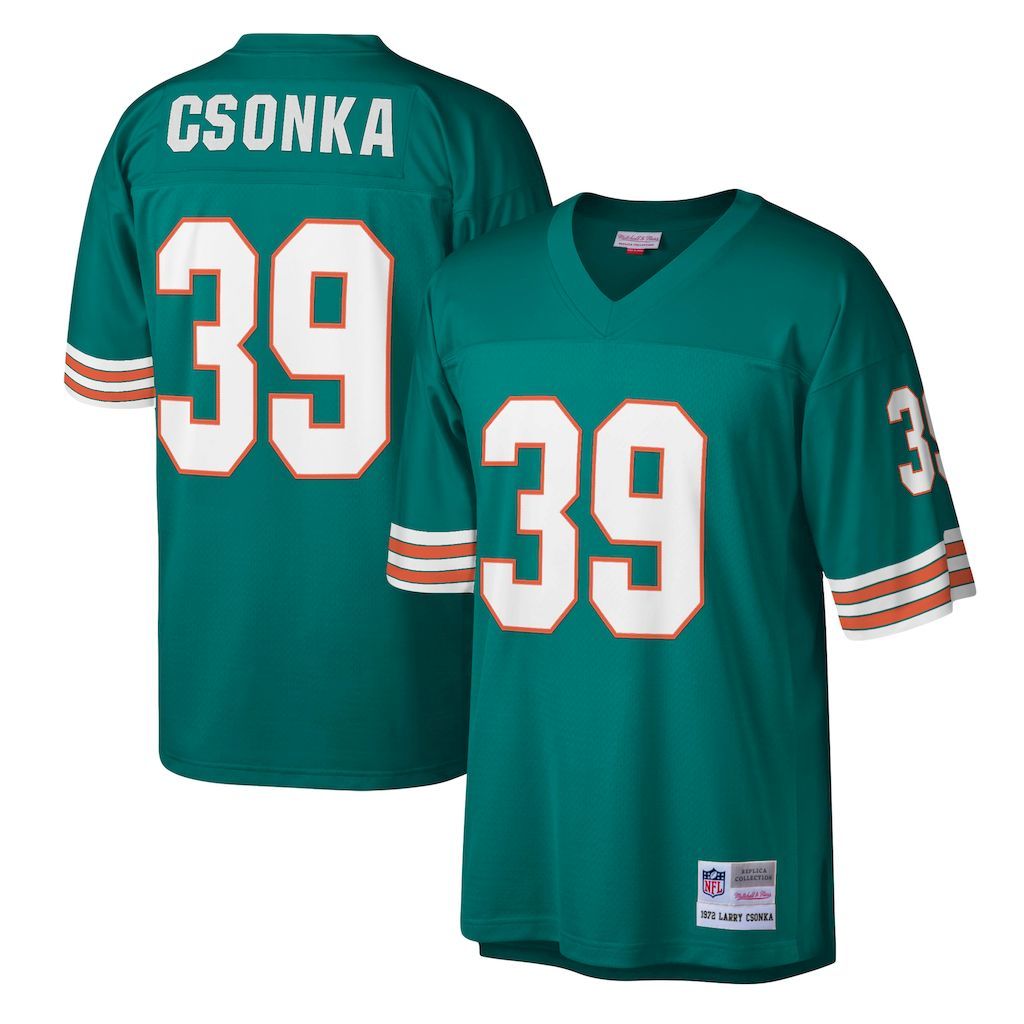 Mens Miami Dolphins Larry Csonka Mitchell  Ness Aqua Legacy Repli.jpg