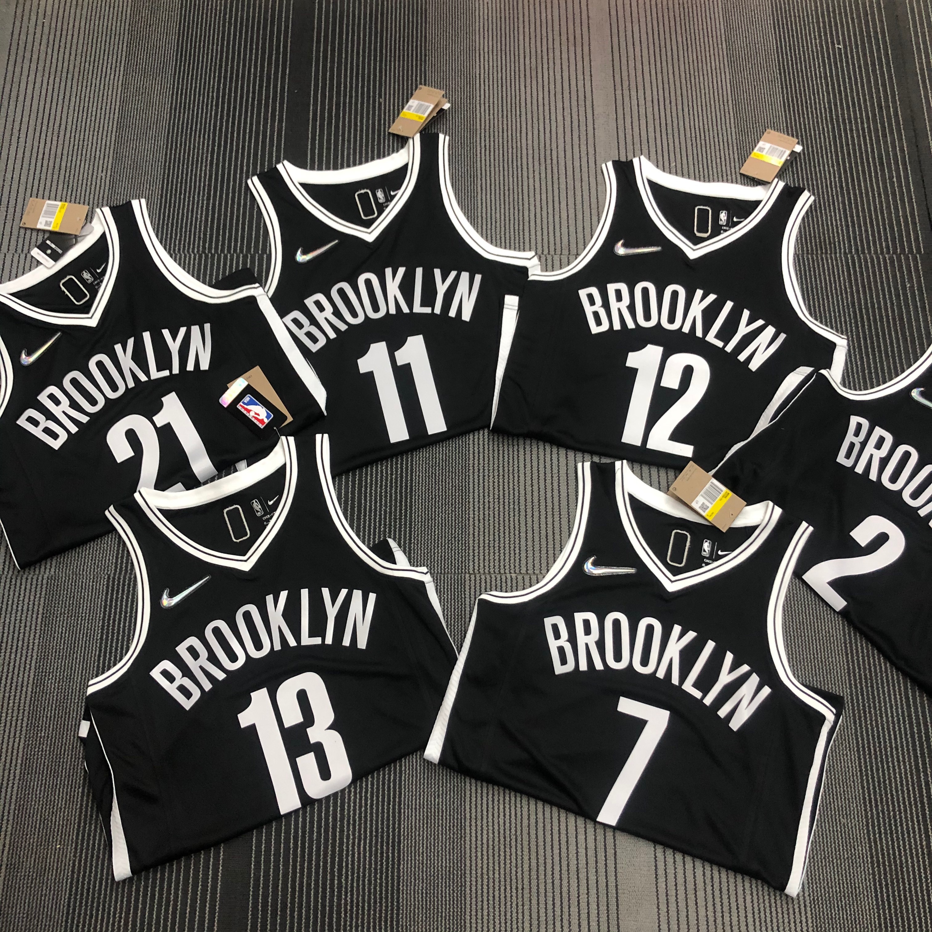 75th Anniversary Nets Black NBA Jersey S-XXL