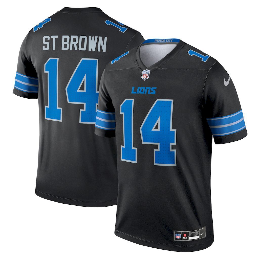 Mens Detroit Lions Amon-Ra St. Brown Nike Black Legend Jersey.jpg
