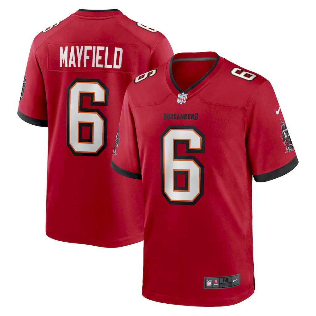 Mens Tampa Bay Buccaneers Baker Mayfield Nike Red Team Game Jerse.jpg