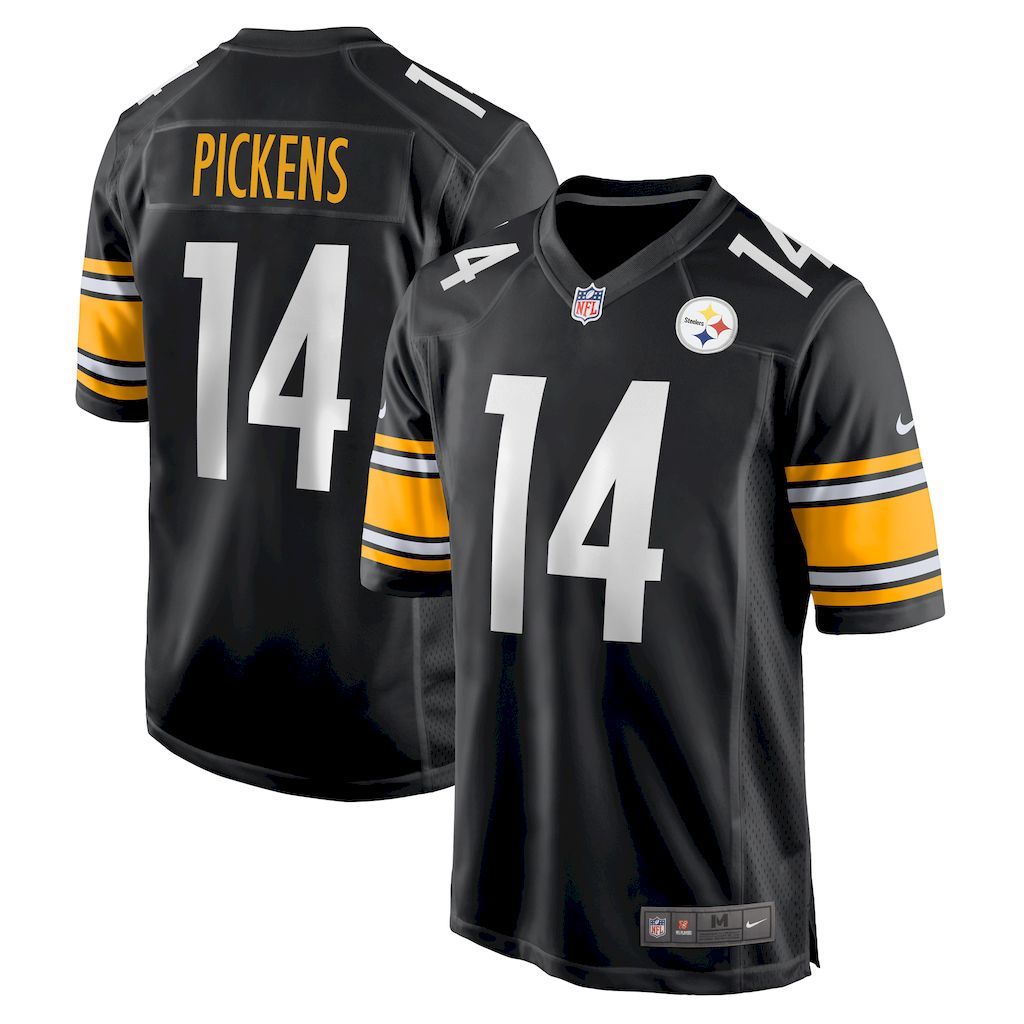 Mens Pittsburgh Steelers George Pickens Nike Black Game Player Je.jpg