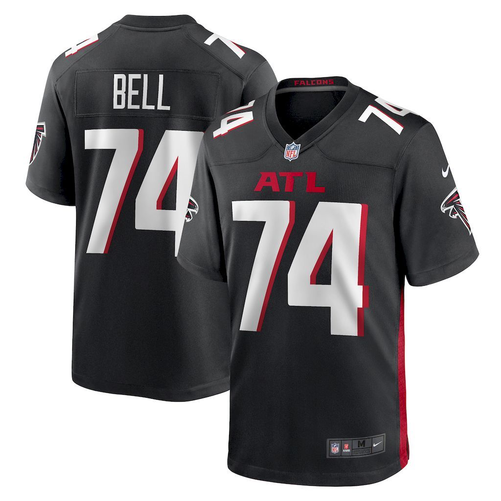 Mens Atlanta Falcons Travis Bell Nike  Black Team Game Jersey.jpg