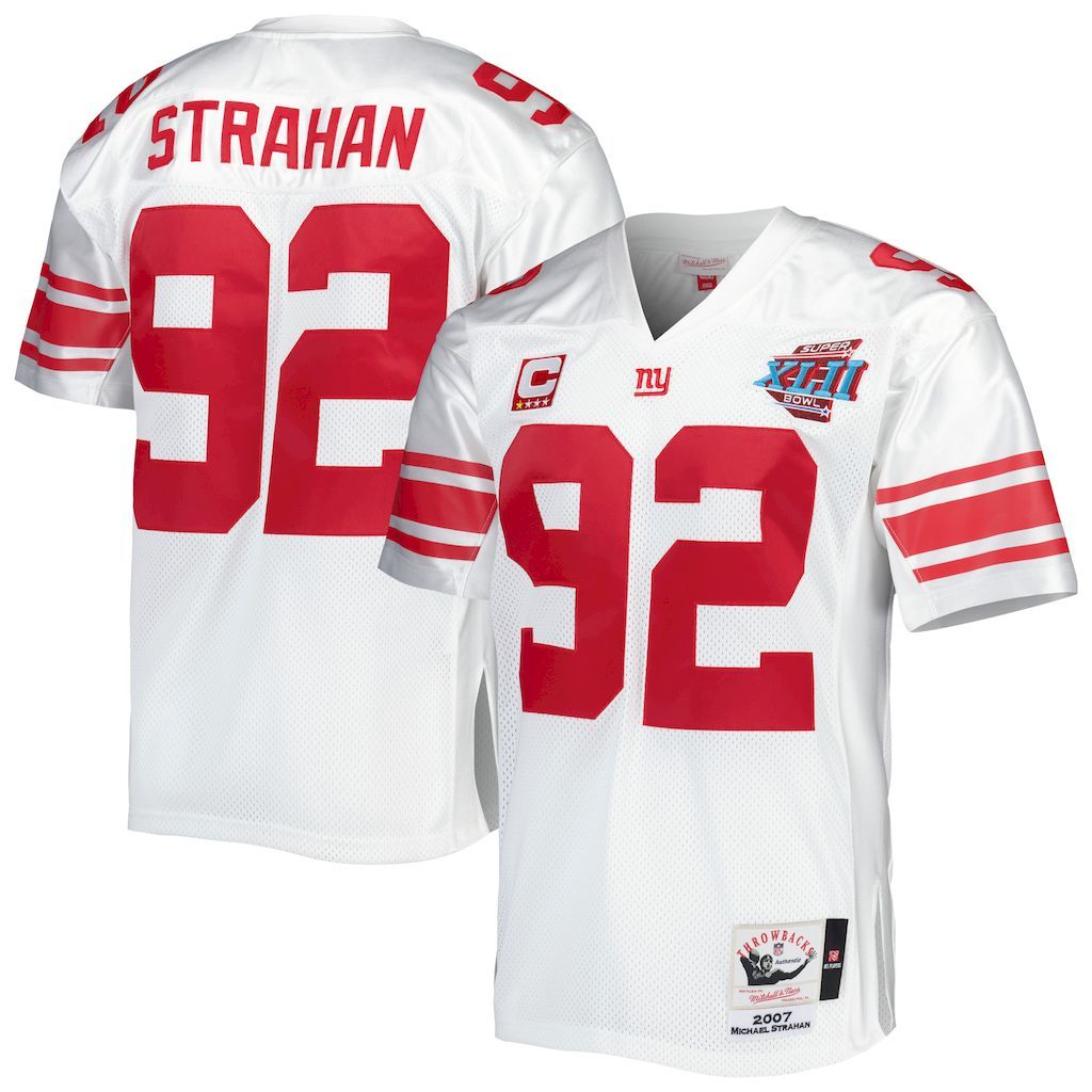 Mens New York Giants 2007 Michael Strahan Mitchell  Ness White Au.jpg