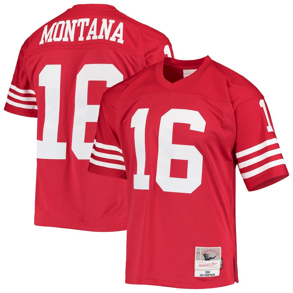 Mens San Francisco 49ers Joe Montana Mitchell  Ness Scarlet Legac.jpg