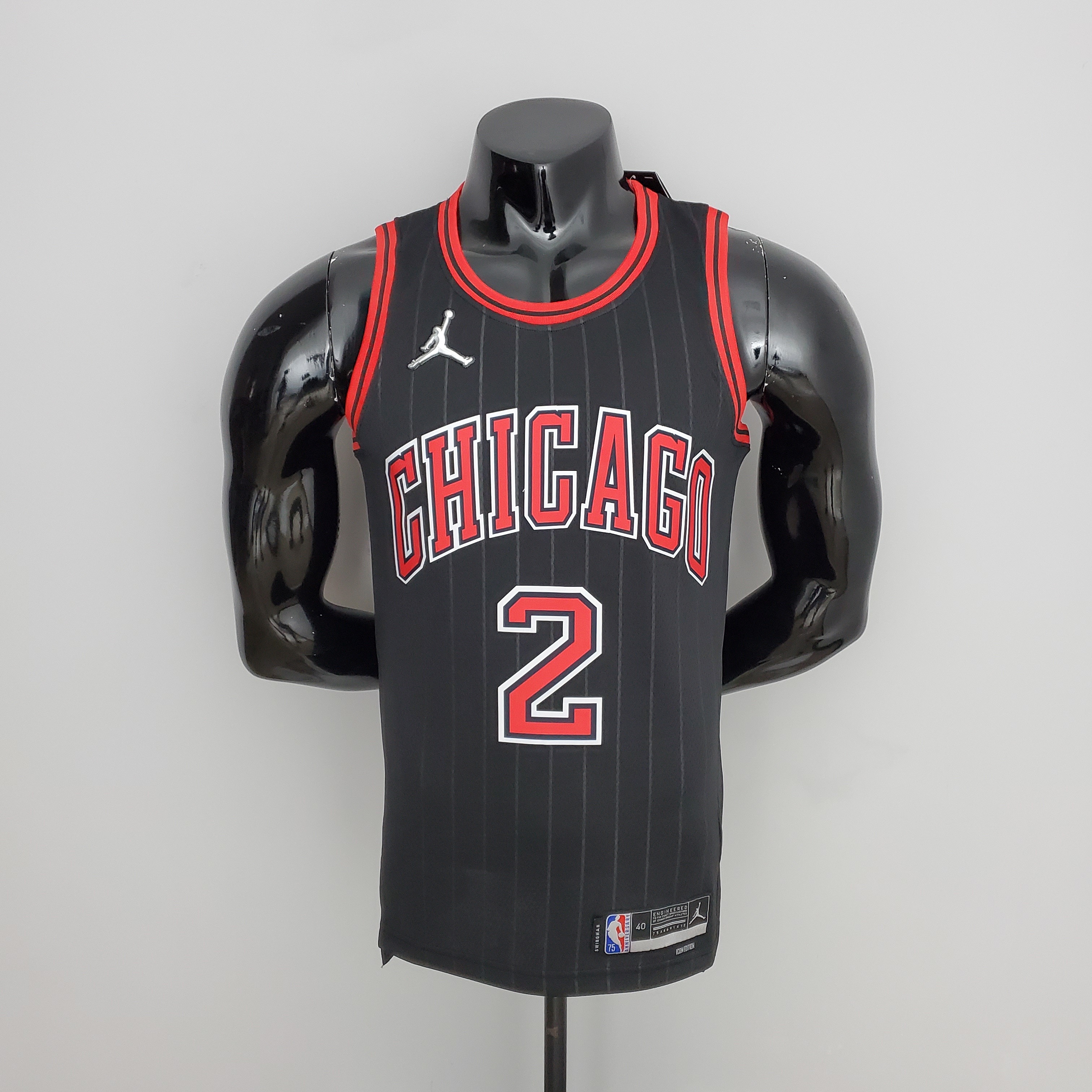 75th Anniversary Ball #2 Bulls Flyers Black NBA Jersey S-XXL