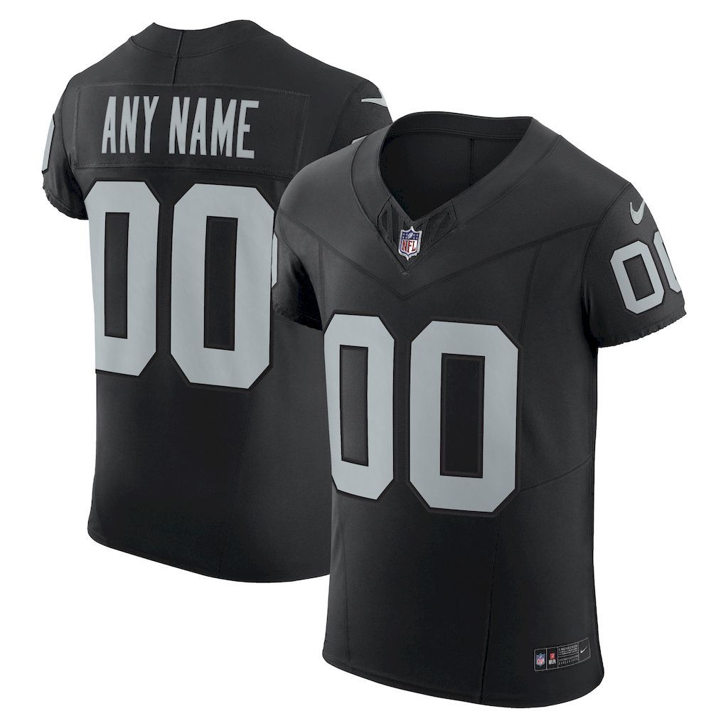 Mens Las Vegas Raiders Nike Black Vapor F.U.S.E. Elite Custom Jer.jpg