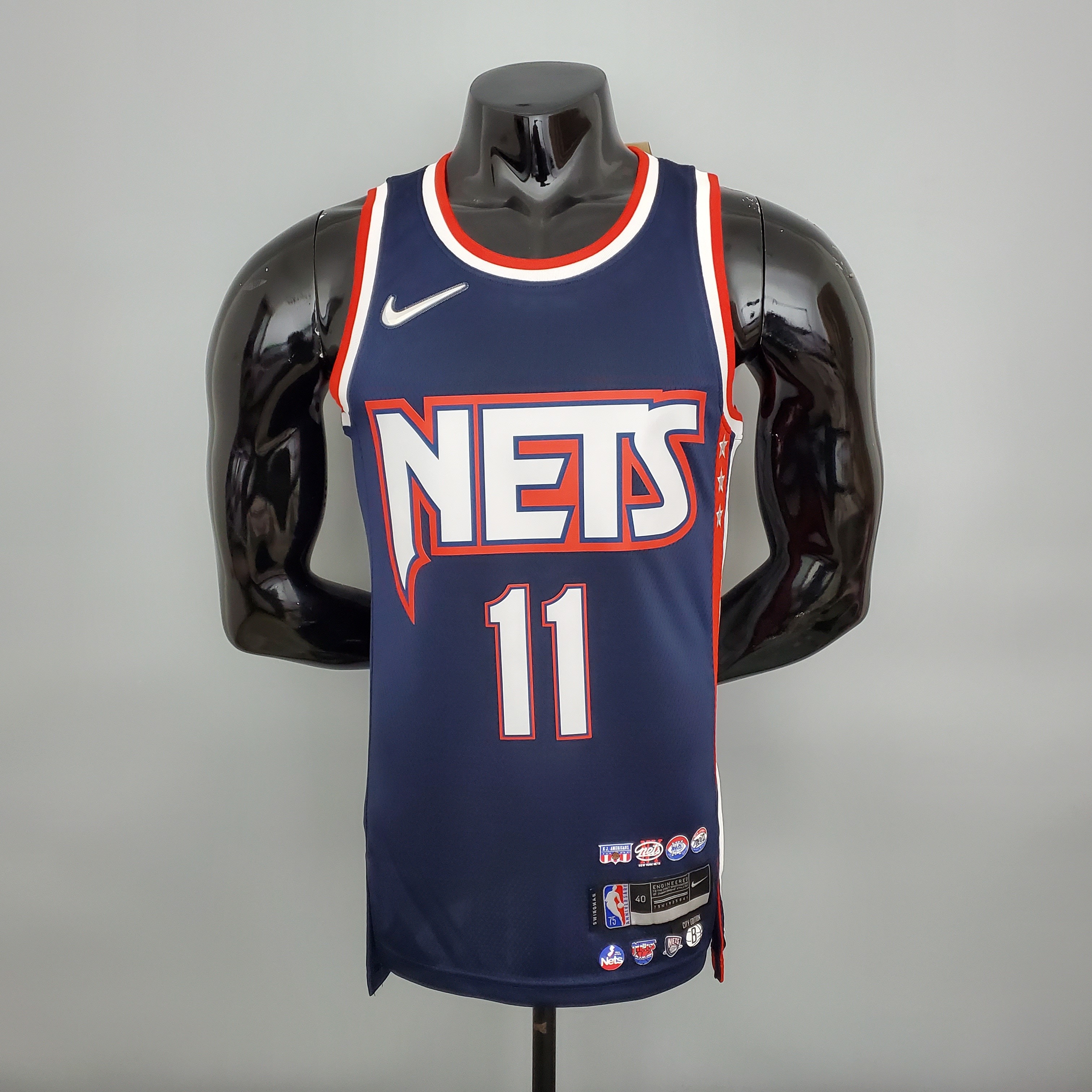 2022 75th Anniversary Irving #11 Nets City Edition Royal Blue NBA Jersey S-XXL