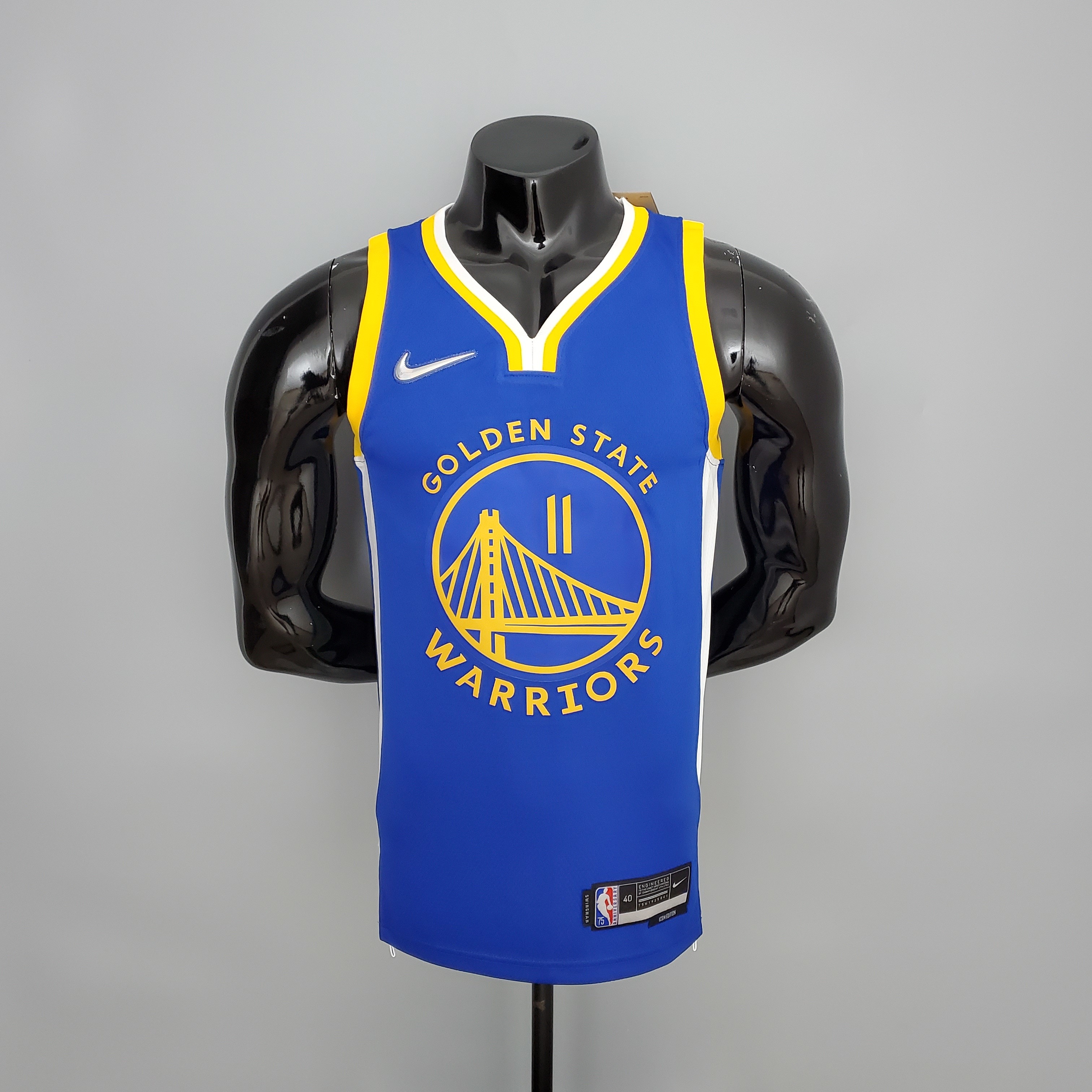 75th Anniversary THOMPSON#11 Warriors Blue NBA Jersey S-XXL